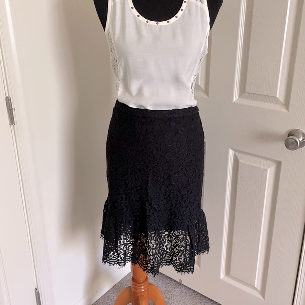 Banana Republic Lace Flounce Skirt